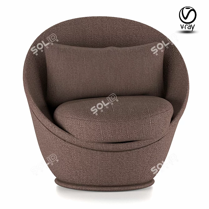 Modern Armchair | Stylish Seating Solution 3D model image 2