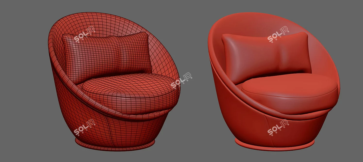 Modern Armchair | Stylish Seating Solution 3D model image 4
