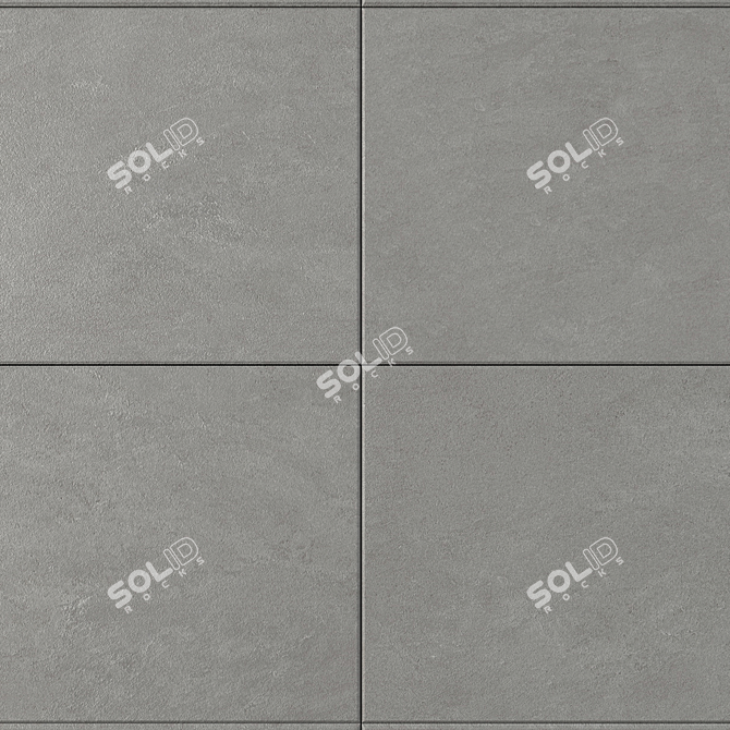 Basalt Fume Concrete Wall Tiles 3D model image 2