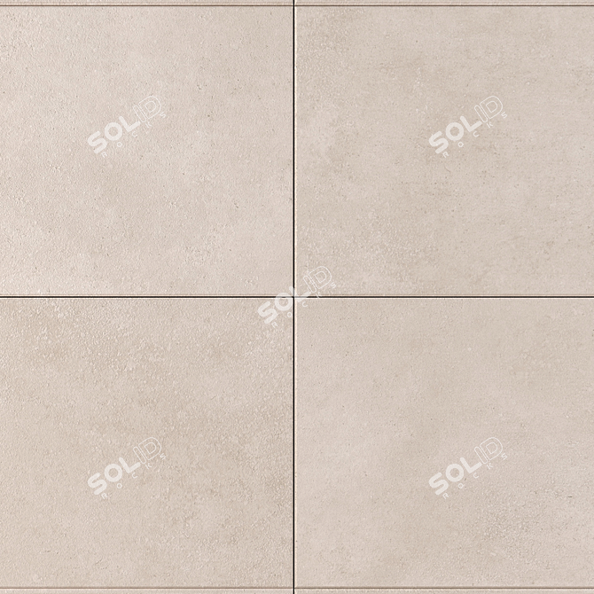 Luxurious Lupus Beige Concrete Tiles 3D model image 2