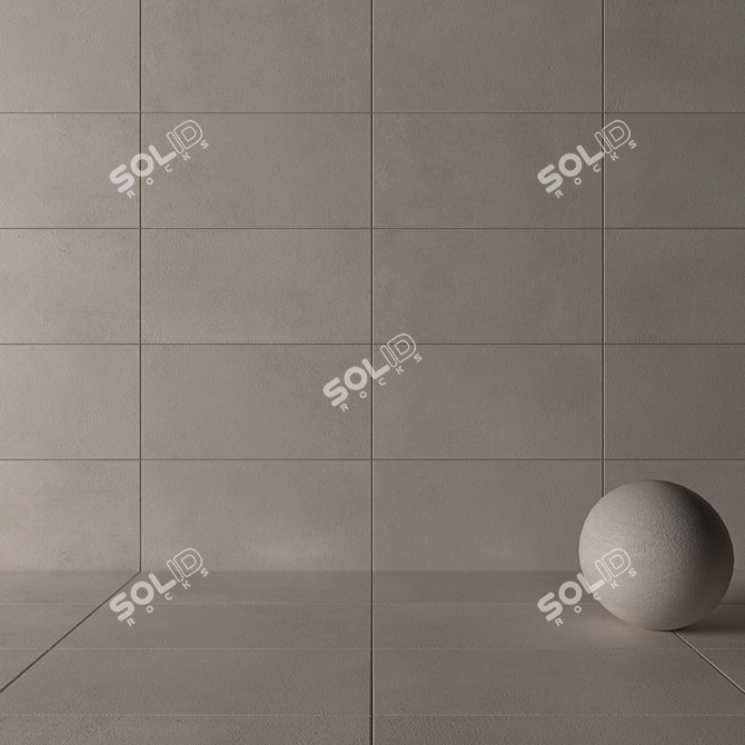 Luxurious Lupus Beige Concrete Tiles 3D model image 3