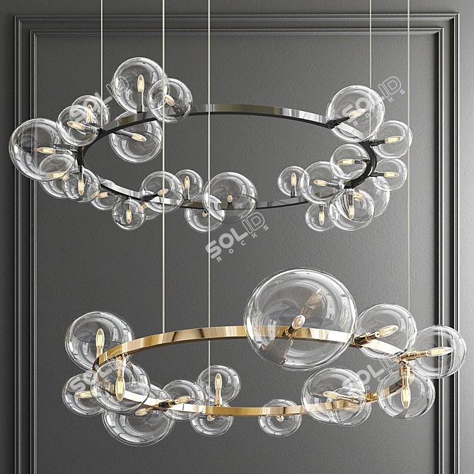 Illuminating Elegance: Iona Round Chandelier 3D model image 1