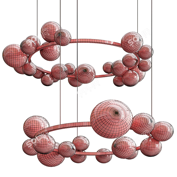 Illuminating Elegance: Iona Round Chandelier 3D model image 2