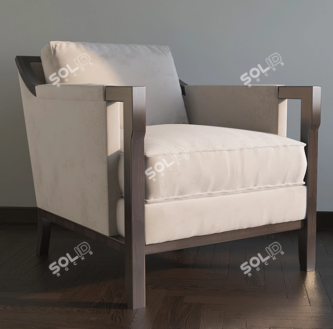 Elegant Belladonna Armchair: Luxurious Comfort 3D model image 1