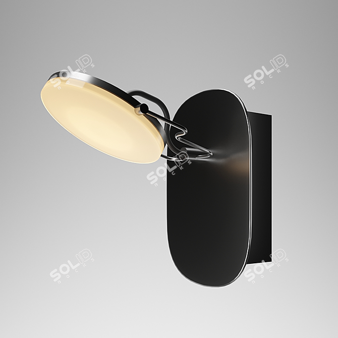 Compact Wall Sconce: Efficient Illumination 3D model image 1