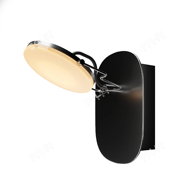 Compact Wall Sconce: Efficient Illumination 3D model image 2