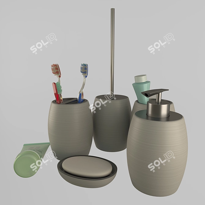 Luxury Bath Essentials Set 3D model image 2