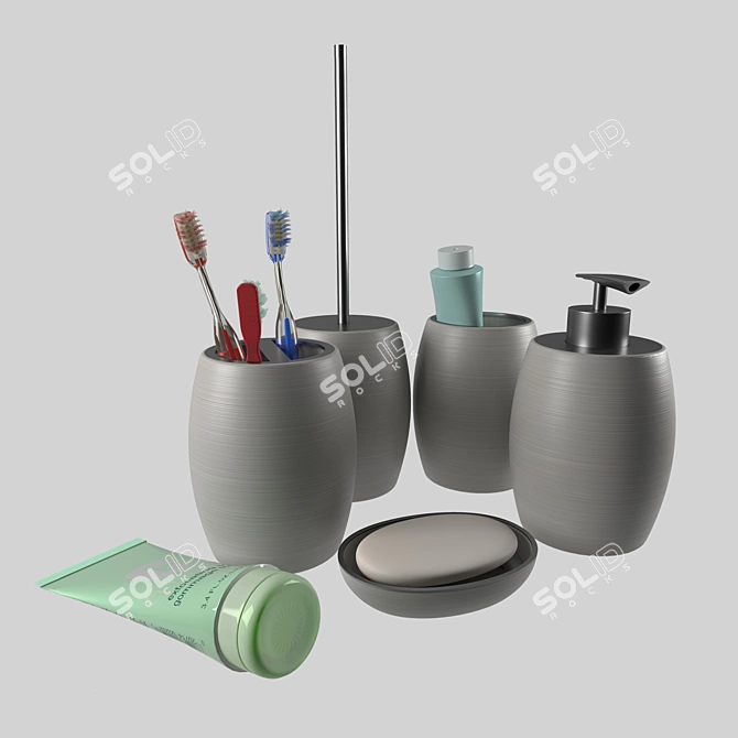 Luxury Bath Essentials Set 3D model image 3