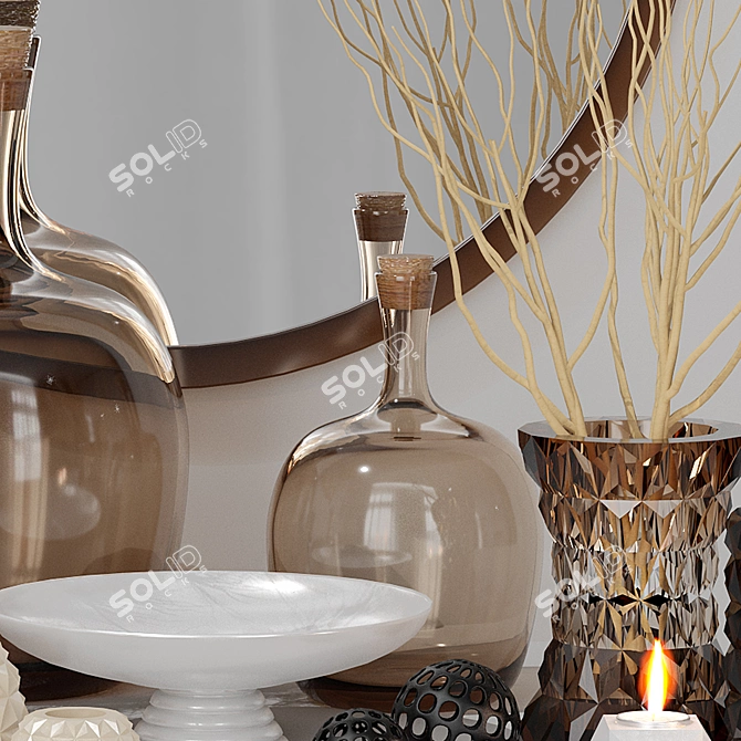 Elegant Home Décor Set 08 3D model image 3