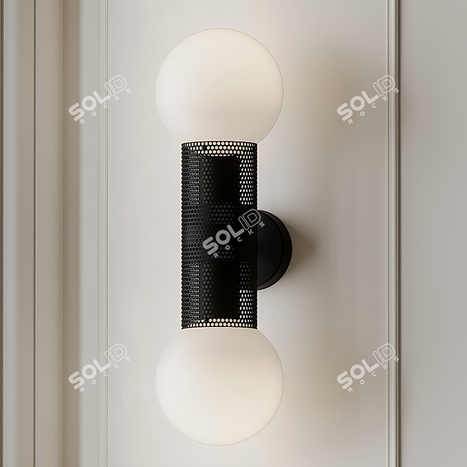 Perf Double Wall Sconce: Elegant Lighting by Jonathan Ben-Tovim 3D model image 4