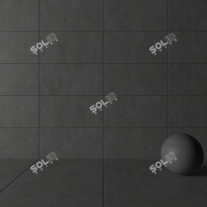 Savoy Anthracite Concrete Wall Tiles 3D model image 3