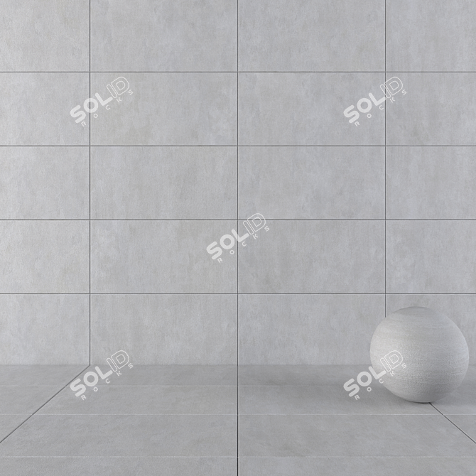  Savoy Grey Concrete Wall Tiles 3D model image 1