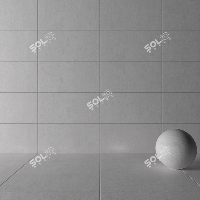 Savoy White Concrete Wall Tiles 3D model image 3