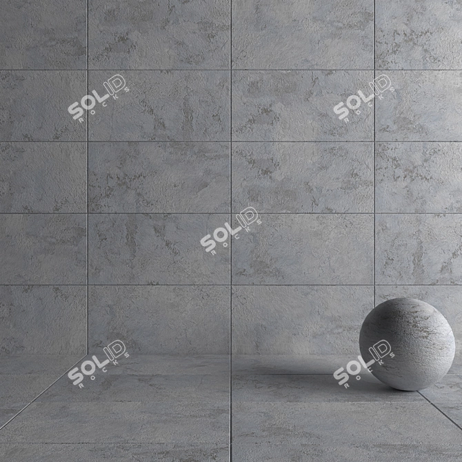 Patria Gray Concrete Wall Tiles 3D model image 4