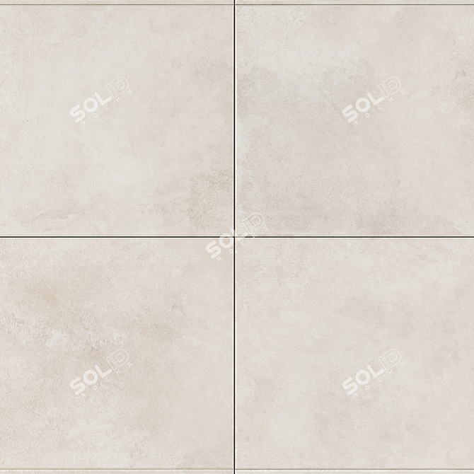 Concrete Textured Wall Tiles 3D model image 2