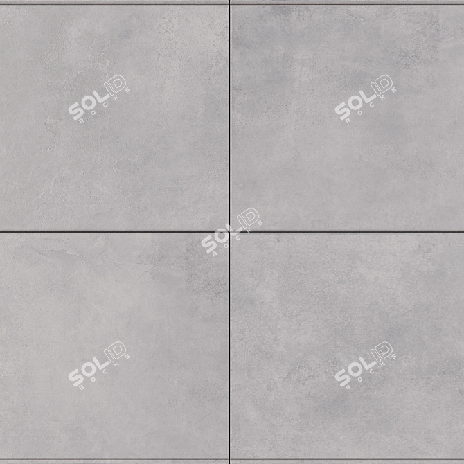 Grey Suite: Concrete Wall Tiles 3D model image 2