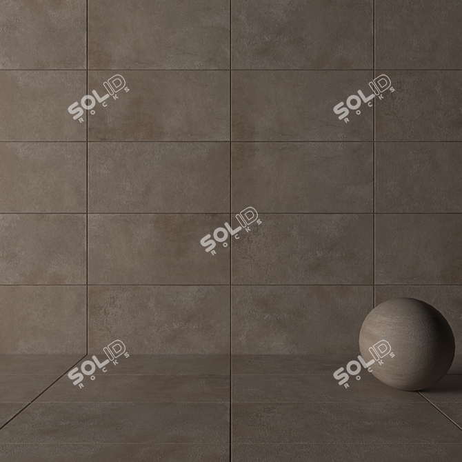 Concrete Suite Taupe Wall Tiles 3D model image 3