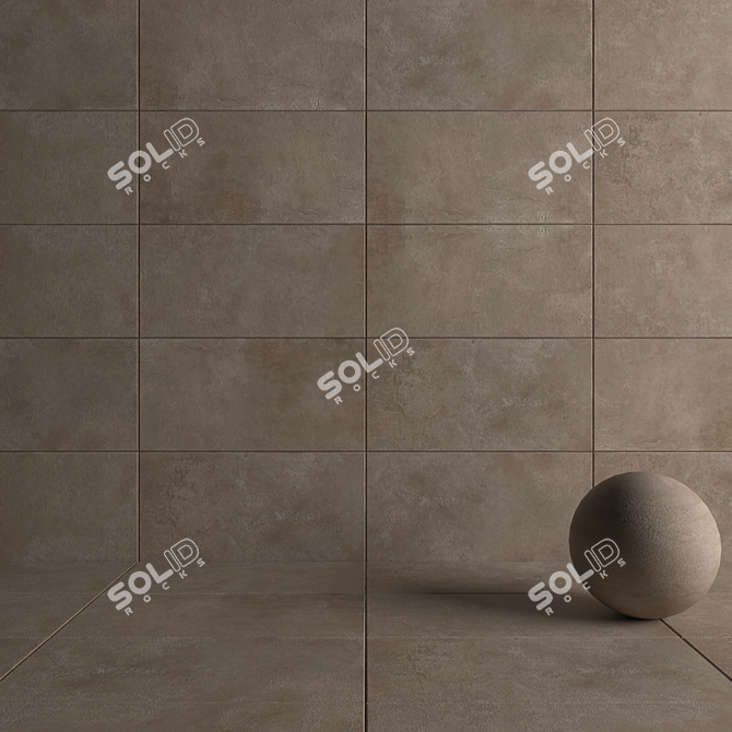 Concrete Suite Taupe Wall Tiles 3D model image 4