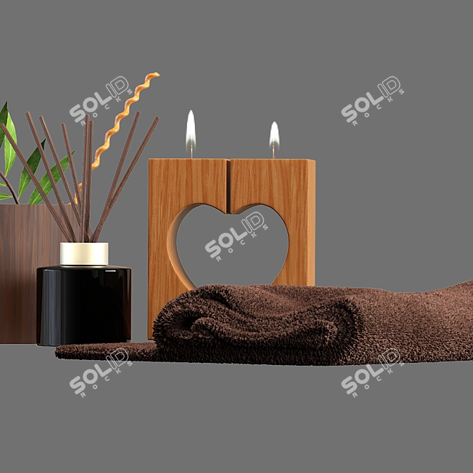 Heartwood Candle Holder 3D model image 2