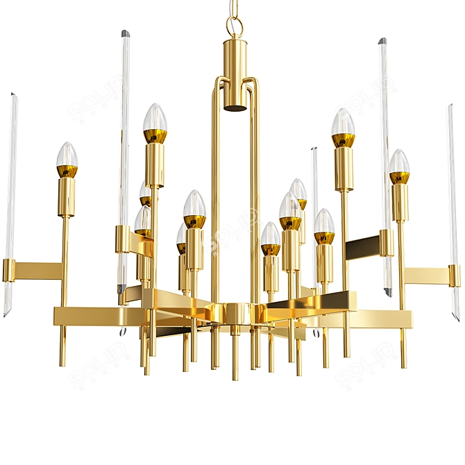 Luxury Chandelier Trio: Liaison, Bari Light, Le Pentagone 3D model image 3