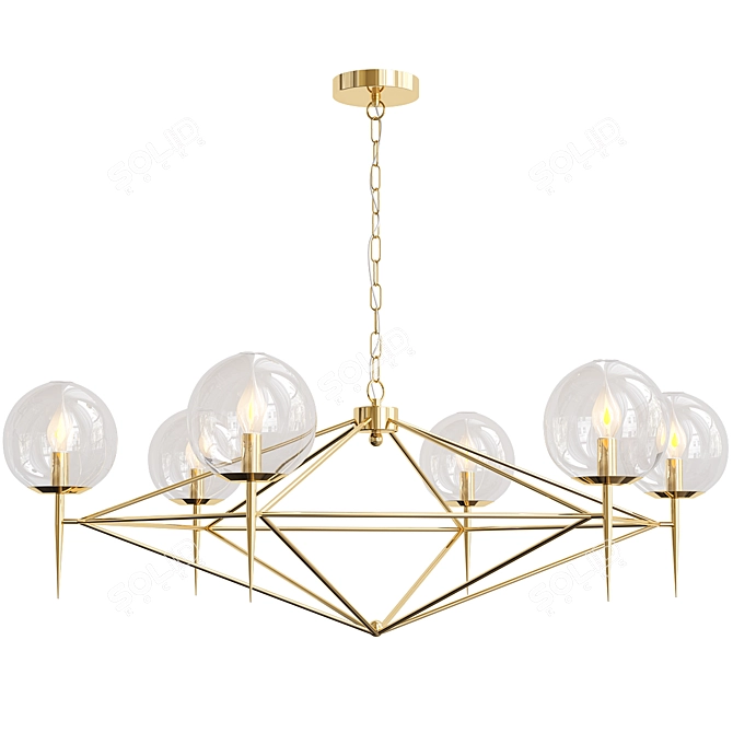 Luxury Chandelier Trio: Liaison, Bari Light, Le Pentagone 3D model image 5