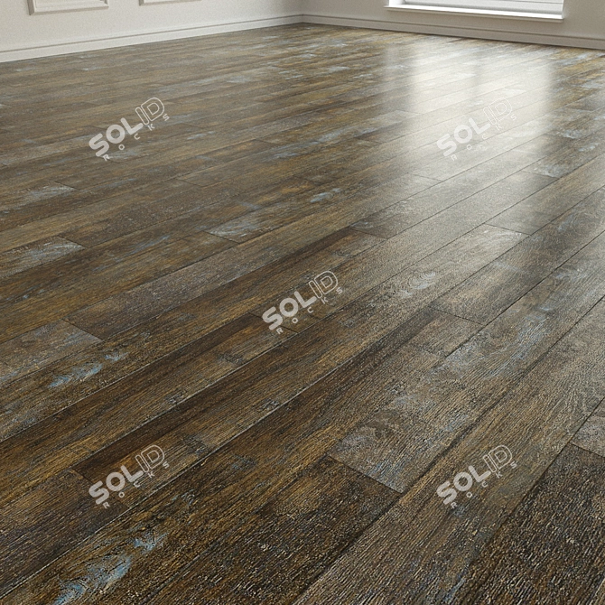 Artisan Amber Parquet Flooring 3D model image 2