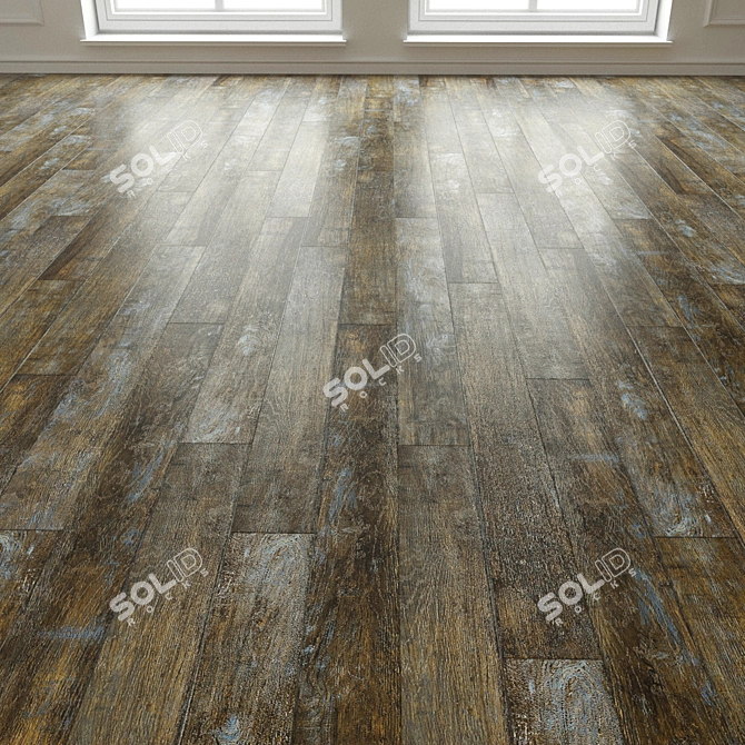 Artisan Amber Parquet Flooring 3D model image 3