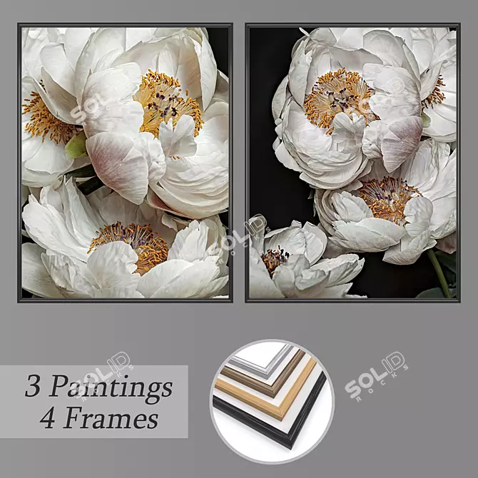 Stunning 3-Piece Wall Art Set 3D model image 1