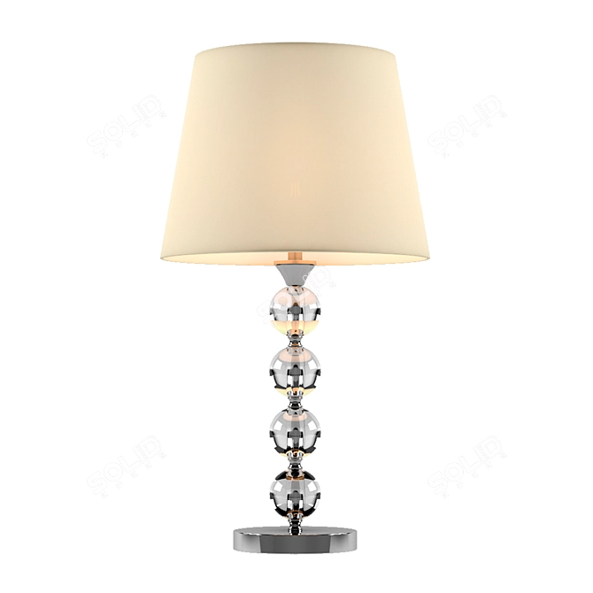 Elegant Crystal Table Lamp 3D model image 2