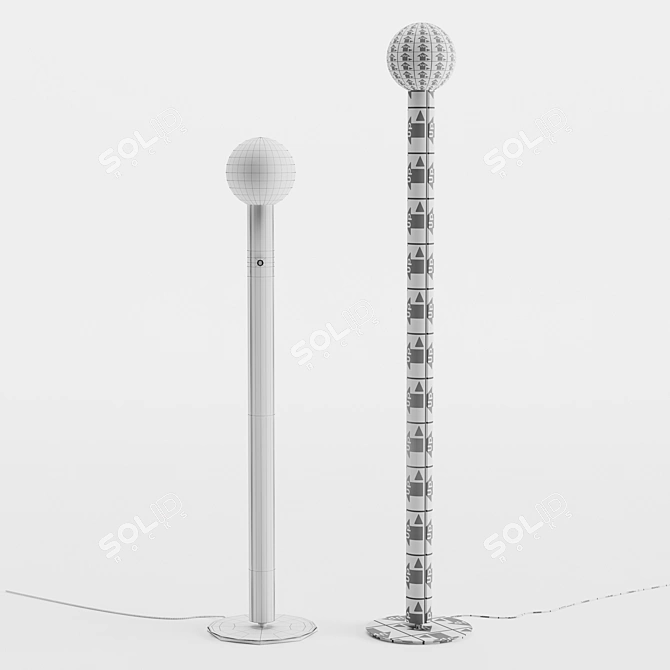 Elegant Porada Lum Floor Lamp 3D model image 2