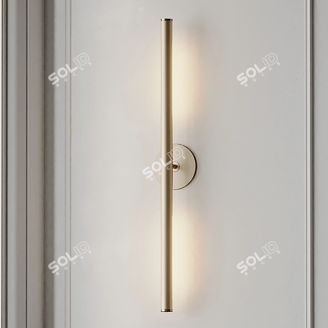 Formation Double Wall Sconce: Contemporary Aluminium Light 3D model image 1