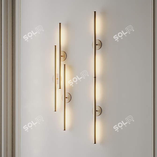 Formation Double Wall Sconce: Contemporary Aluminium Light 3D model image 2