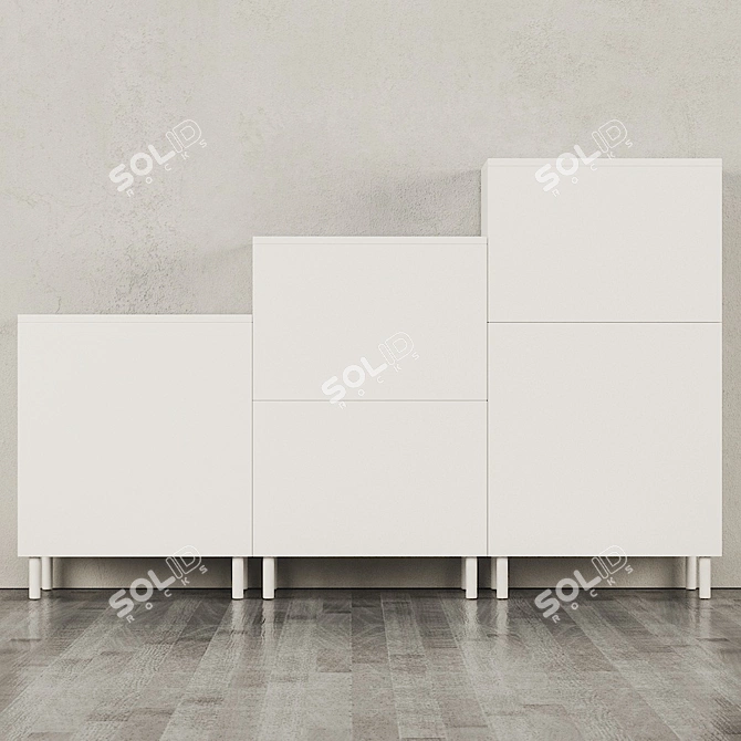 OPHUS White Wardrobe | IKEA 3D model image 1