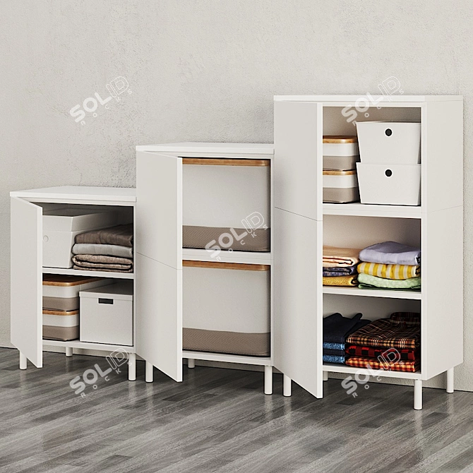 OPHUS White Wardrobe | IKEA 3D model image 3