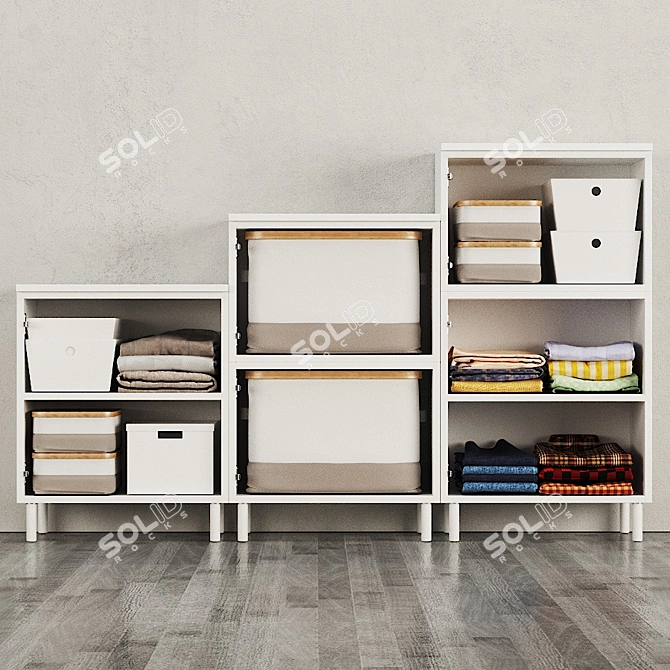 OPHUS White Wardrobe | IKEA 3D model image 4