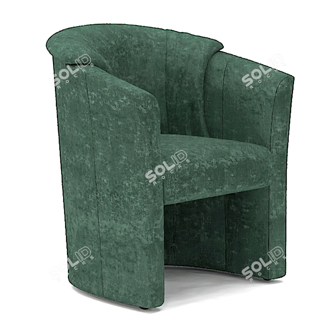 Stylish Belgian Julia Armchair 3D model image 2