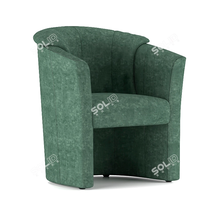 Stylish Belgian Julia Armchair 3D model image 3