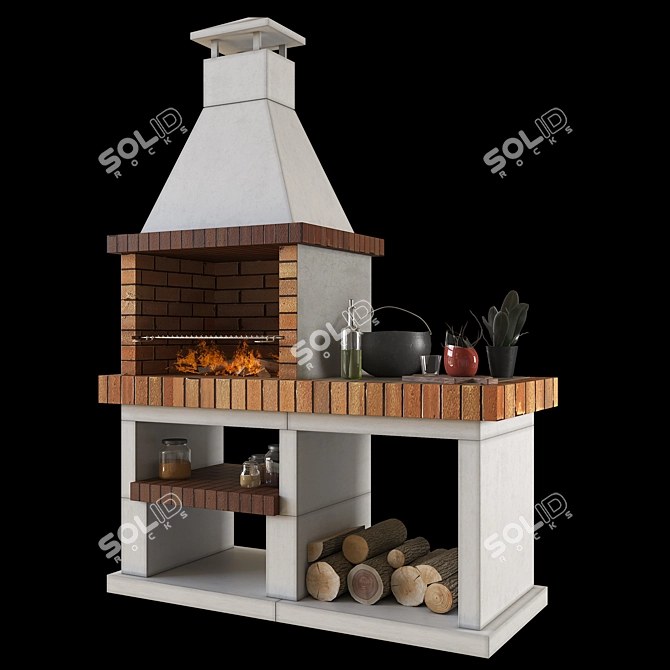 GrillMaster BBQ Set 3D model image 2