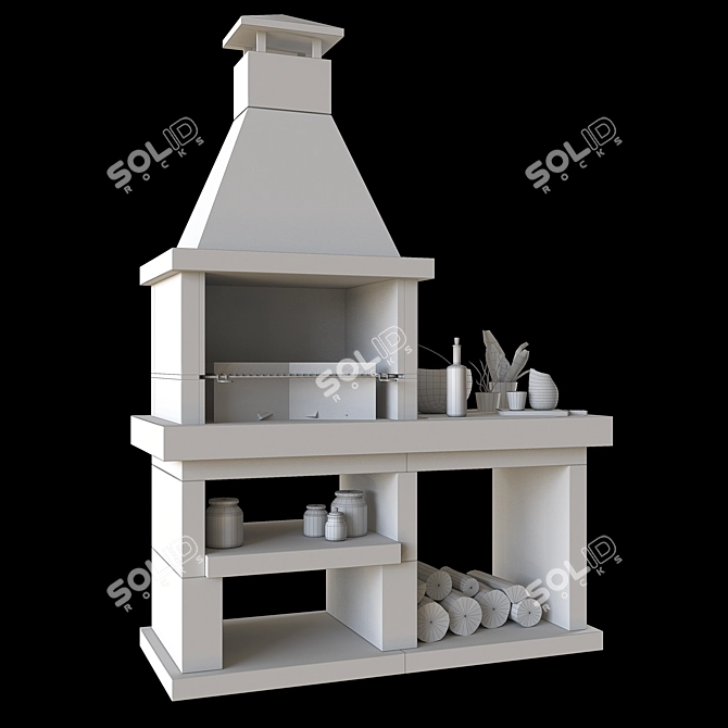 GrillMaster BBQ Set 3D model image 3