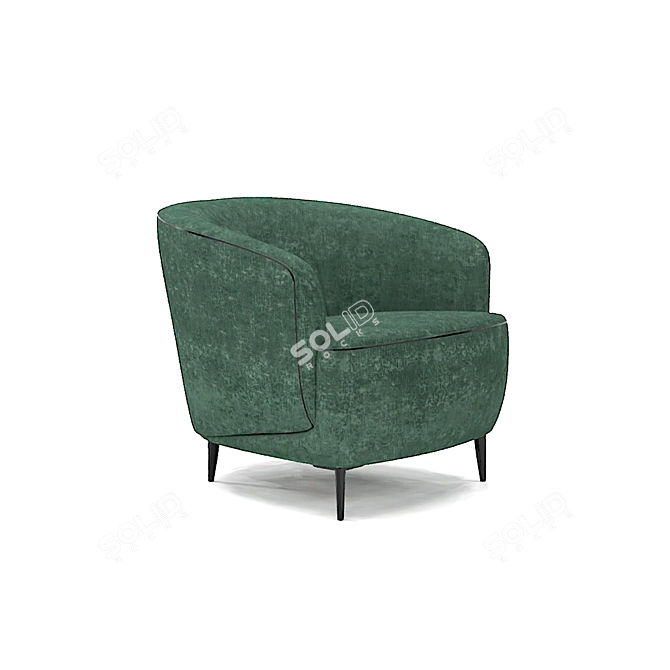 Tango Belgian Armchair: Elegant and Modern 3D model image 3