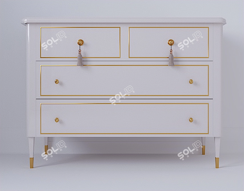 Elegant MDF Chest 3D model image 1