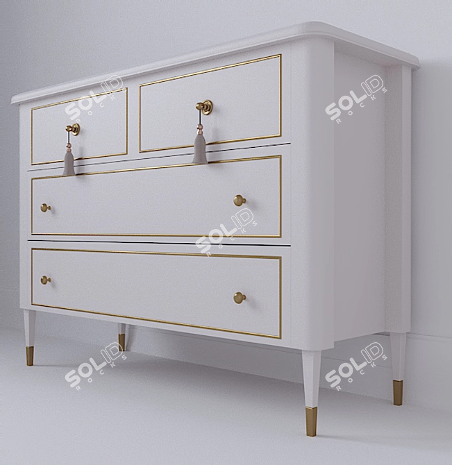 Elegant MDF Chest 3D model image 2