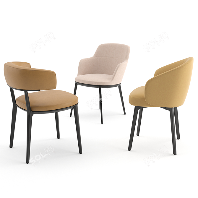 Italian Chairs: Bea, Caratos, Lux 3D model image 2