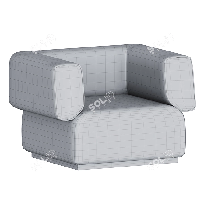 Lebom HUG | Stylish Armchair 3D model image 3