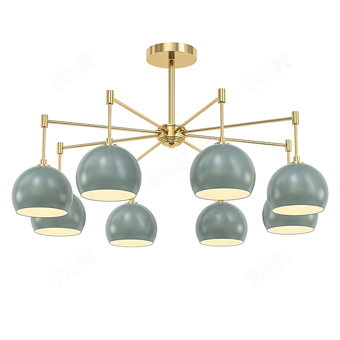 OST Modern Brass Pendant Chandelier 3D model image 1