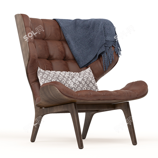 Norr11 Mammoth Lounge Chair: Stylish Scandinavian Seating 3D model image 1