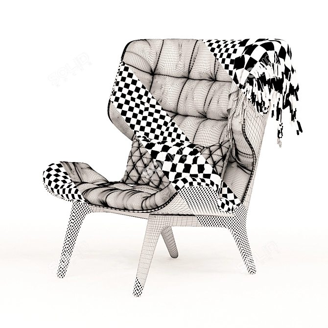 Norr11 Mammoth Lounge Chair: Stylish Scandinavian Seating 3D model image 5