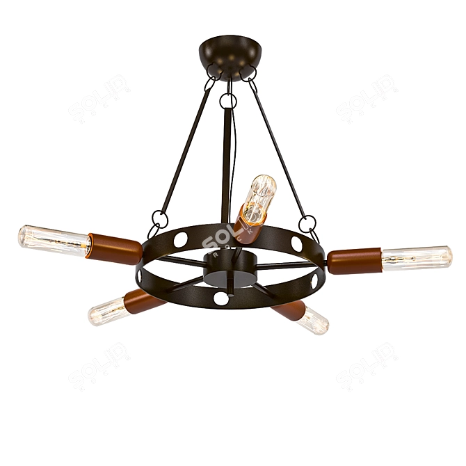 Stylish Loft Star Pendant 3D model image 1