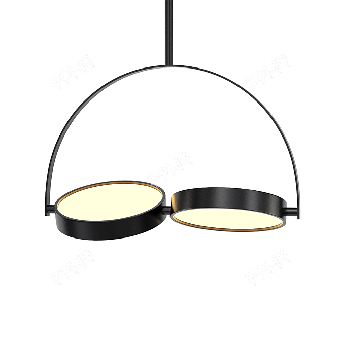 Infinite Circles Pendant 3D model image 1