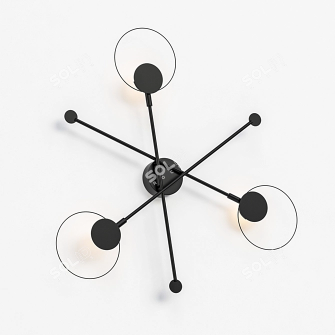 Elegant Metal Wall Sconce 3D model image 1